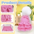 thumbnail image 5 of HQREA 2 Pieces Dog Dress for Small Dogs Girl Sleeveless Vest Skirt Cute Bow Cake Dress Pet Shirt Outfits for Puppy Cats, 5 of 5