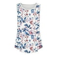 thumbnail image 7 of ZQUUVOU Women's Tank Tops Printed Floral Solid Color Sleeveless Crew Neck Cotton Casual Tee(A-Multicolor,XL), 7 of 7