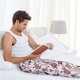 thumbnail image 5 of Fotbe Wine Pantalones de Pijama para Hombre, Pantalones de Dormir, Pantalones de Casa con Cintura Ajustable y Bolsillos-Medium, 5 of 6