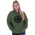 thumbnail image 3 of Wave Compass Ocean Sea Spiritual Unisex Plus Fleece Graphic Hoodie Brisco Brands 5X, 3 of 5