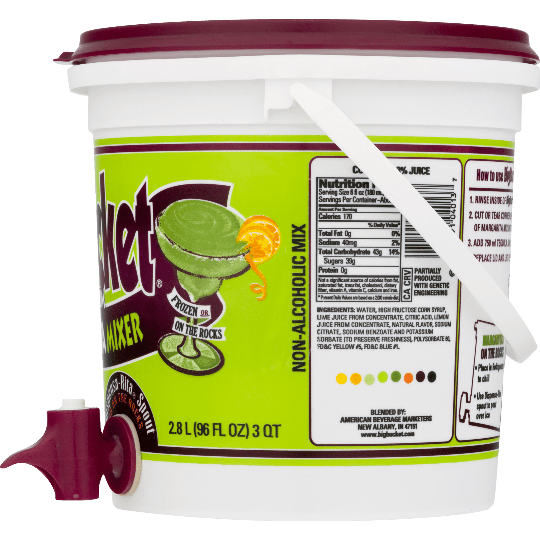 Master of Mixes Big Bucket Margarita Mix, 96 Fl Oz