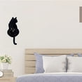 thumbnail image 2 of Naiovety Reloj de pared de gato de construcción fácil de leer y duradero con relojes ABS de operación silenciosa de péndulo Electrodomésticos negro, 2 of 6