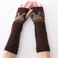 thumbnail image 3 of Winter Arm Sleeves Rabbit Cute Elastic Unisex Thumb Hole Arm Warmers Arm Covers, 3 of 10