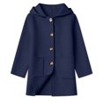 thumbnail image 5 of Faraee Kids Hooded Wool Blend Jacket Long Sleeve Overcoat for Boys Girls Mid Length Winter Warm Peacoat Dress Coat 4‑16 Years, 5 of 5
