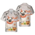 thumbnail image 3 of Trick or Treat Pug Funny Mummy Cosplay Pumpkin Candy Basket Hawaiian Shirt Breathable Summer Unisex Merch Dog Lover Gifts - 12016, 3 of 6