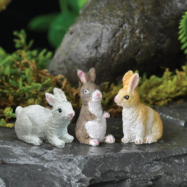 resin garden bunnies