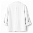 thumbnail image 3 of Linen Blazer Jackets for Women Casual 3/4 Sleeve Lightweight Summer Fall Dressy Coat Outfits with Pockets White XL, 3 of 8
