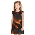 thumbnail image 1 of Balery Cool Fire Man Camisón de princesa para niñas, pijama de algodón con mangas abullonadas, suave y bonito.-Large, 1 of 6