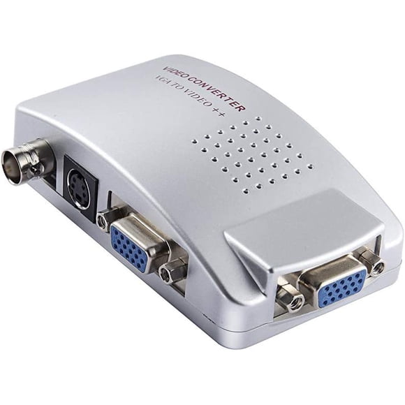 KSRplayer Adaptador Convertidor de VGA a BNC S-Video – Salida de Video Coaxial para CCTV / Monitor