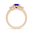 thumbnail image 2 of Angara Natural 1.9 Ct. Tanzanite with Diamond Classic Ring in 14K Rose Gold for Women (Ring Size: 12), 2 of 9