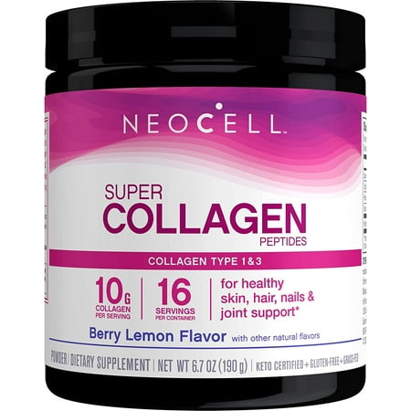 NeoCell Super Collagen Powder – 6,600mg Berry Lemon - 6.7 Oz