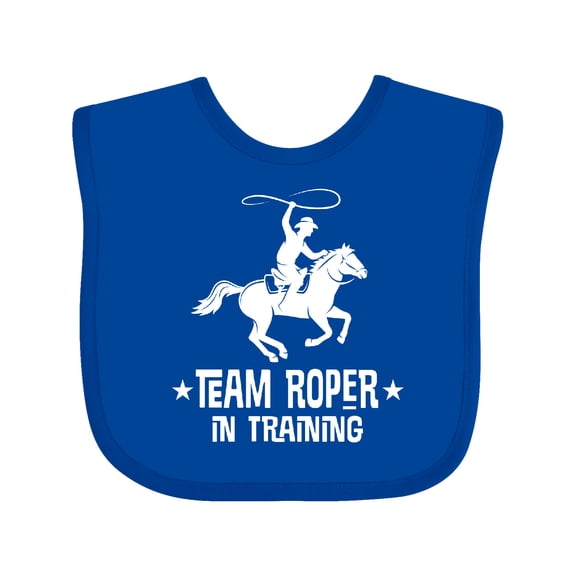 Inktastic Team Roper in Training Cowboy Boys Baby Bib
