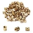 thumbnail image 1 of Wekity Écrous Moletés Filetage Femelle M5x8mm, 100 Pcs OD Laiton Fileté Insert Écrous d'Injection Joint Soudé Hydraulique Kit Assortiment pour Impression 3D Moulage par Injection-0621, 1 of 5