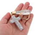 thumbnail image 5 of TABLZONE Rhinestone Cross Keychain Assorted Color Alloy Luxurious Design for Decoration 2Pcs, 5 of 7