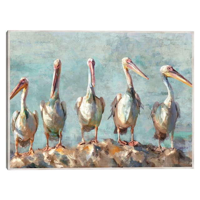 Cuadro Decorativo - Pausa pelícano Jr Impresión en canvas, estrechado