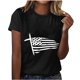 thumbnail image 4 of Camisetas de Manga Corta para las Mujeres, Blusa de Manga Corta de la Moda Del Día de la Independencia Hecha de Poliéster Cómodo para la Primavera Verano, Blusas de Manga Corta para las Mujeres, 4 of 7