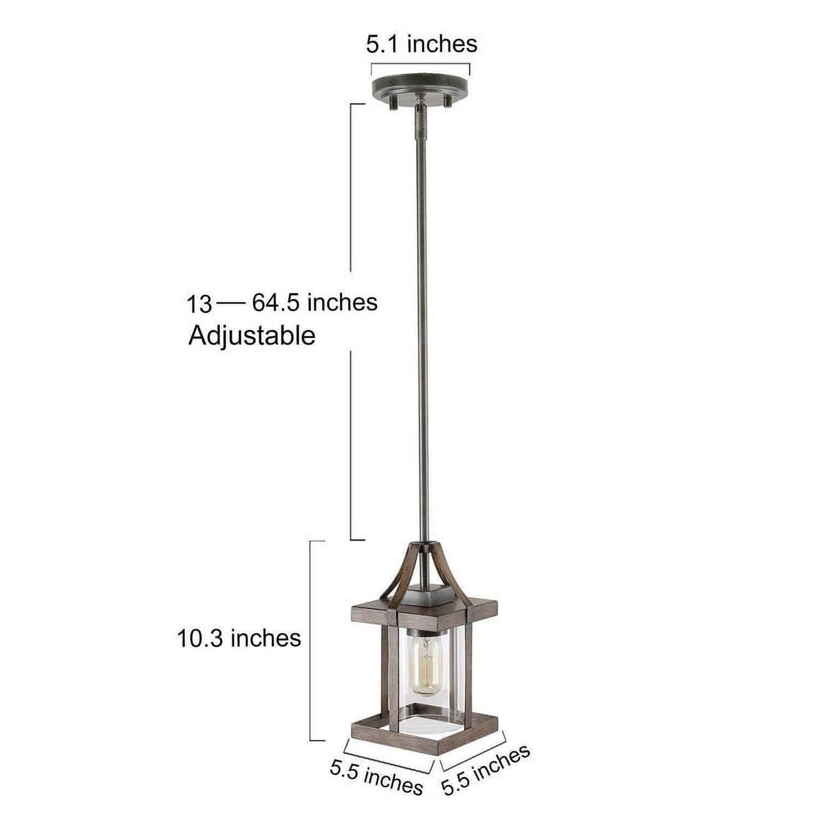 LNC Bronze Farmhouse Clear Glass Geometric Mini Kitchen Island Light