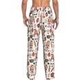 thumbnail image 3 of Daiia Gnomes And Autumn Leaves Men's Sleep Pant with Pockets and Drawstring,Pajama Pants-Large, 3 of 9