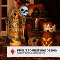 thumbnail image 3 of Haunted Hill Farm Tombstone with Skeleton, 25”, 4.4 lbs, 18”, Halloween Décor, HH024BMTMB-1ORG, 3 of 14