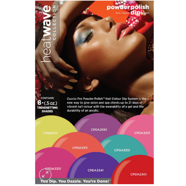 Cuccio Nail Dipping Powder Polish Dip Kit HEATWAVE 8 Colors Walmart