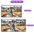 thumbnail image 5 of Welcome Fall Western Cowboy American Shorthair Enjoys Majestic Autumn Desk Mat Full Keyboard Mouse Pad Cat Lover Kitten Owner Gifts Large Mousepad - 01007, 5 of 5