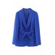 thumbnail image 5 of Blazer para mujer abrigo informal holgado con cuello en V profundo traje diario, 5 of 9