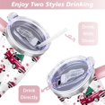 thumbnail image 5 of Christmas Vintage Car Santa Claus 40 Oz Tumbler with Handle Lid and Straw Stainless Steel Double Walled Vacuum Insulated Cup Merry Christmas Gifts Tumbler for Women Men Friends Outdoor Indoor, 5 of 6