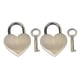 thumbnail image 1 of 2 juegos de candados de Metal Vintage con cerradura de corazón, suministros para manualidades del hogar con llaves, 30x39mm, 1 of 8