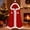 C_ Red Capes & Cloaks, variant on UTSJKR Unisex Short Hooded Christmas Cape Cloak with Faux Fur Trim and Pom Pom Decor for Holiday Xmas Party Cosplay Festival Fancy Dress Costume Outfit Red S