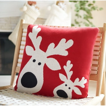 SAFAVIEH Snowfall Pillow, 20" x 20", Red