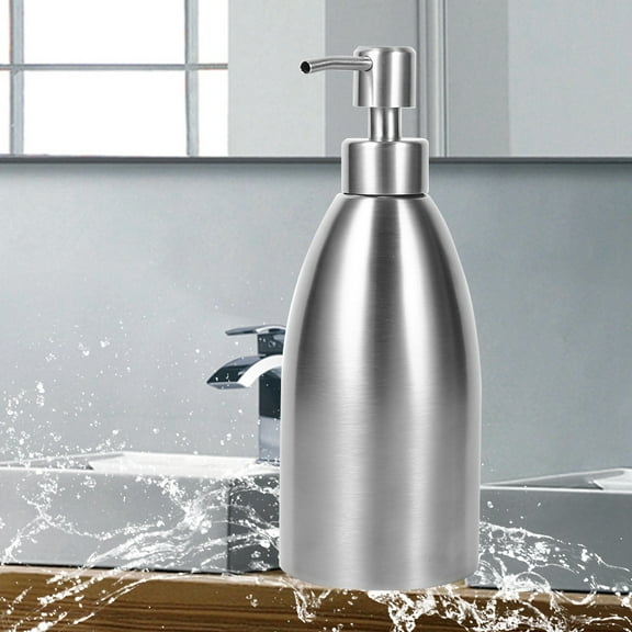 Mgaxyff Soap Dispenser,500ml Stainless Steel Soap Dispenser Kitchen Sink Faucet Bathroom Shampoo Box Soap Container