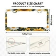 thumbnail image 3 of 2-Pack Aluminum License Plate Frame with 2 Holes for GM License Plate Cover with Free Screws Daisy Sunflowers, 3 of 8