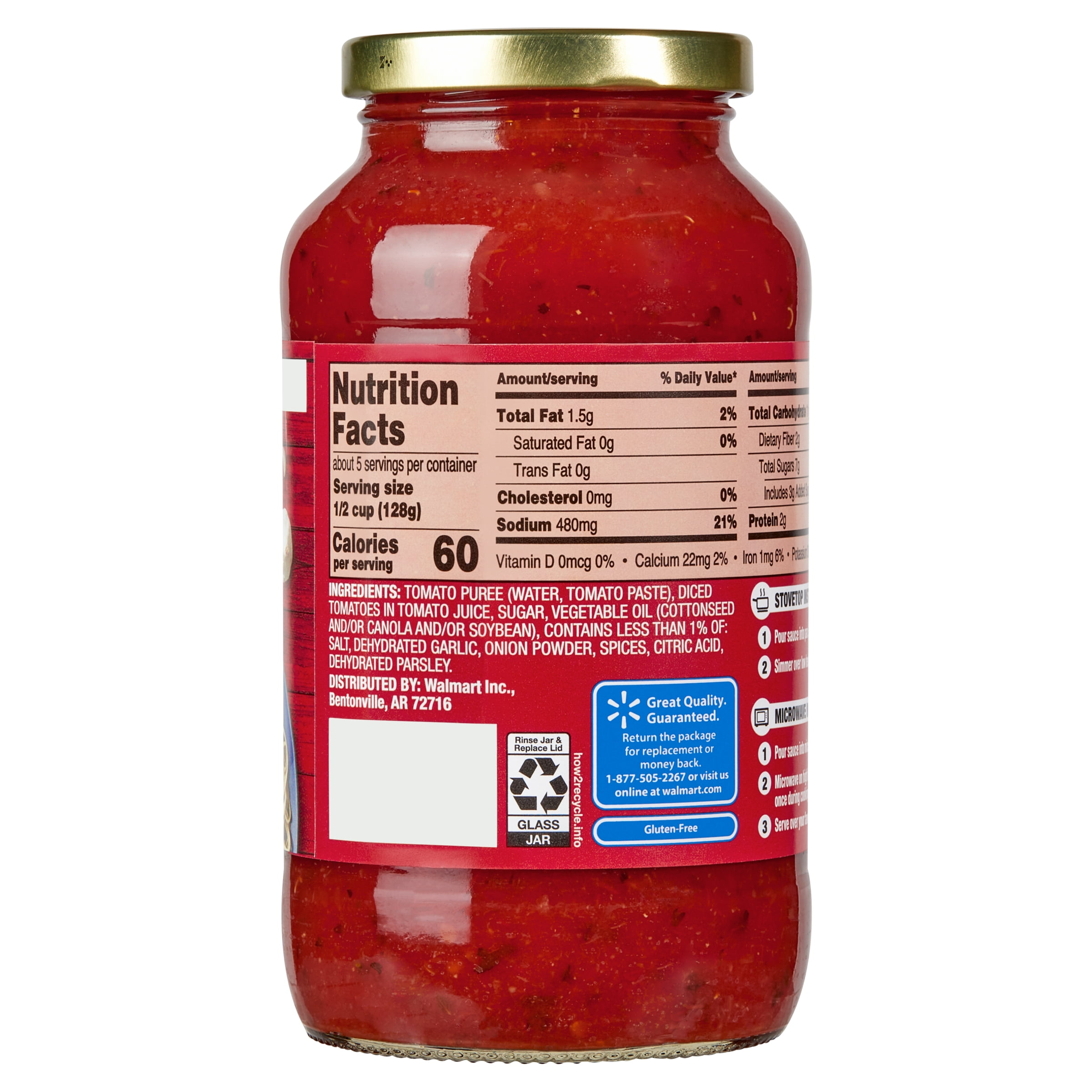 Great Value Traditional Pasta Sauce 24 oz