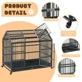 thumbnail image 3 of Heavy Duty Dog Crate, 51 in Dog Crate with Double Door, 360° Lockable Wheels and Removable Tray, Easy to Assembly, Indoor Dog Cage for Small Medium Large Dogs, 3 of 7