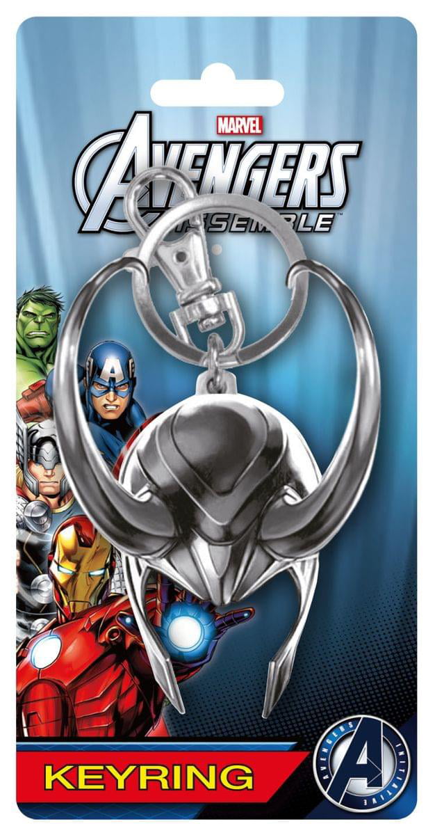 The Avengers Loki Helmet Pewter Key Chain Keyring Marvel Comics New 67987 