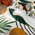 thumbnail image 4 of Manfei Vintage Moon Print Twin Bedding Sets 7-Piece, Leaf Plant Botanical Bedding Comforter Set, Retro Minimalism Reversible Sheet Sets, Super Cozy Room Decor, 4 of 7
