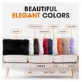 thumbnail image 6 of ZRQarq Throw Pillows for Couch with Inserts Included - Soft Shaggy Long Hair Faux Fur Pillows - Set of 2-12" x 20" - Gray, 6 of 8