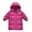 Hot Pink, variant on hoksml Kids Long Puffer Coat Winter Boys Girls Fleece Hooded Full Zipper Down Jacket with Pockets