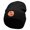 Black, variant on Retro Rugby Embroidered 12 Inch Long Knitted Beanie - Birch OSFM