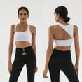 thumbnail image 3 of Aooho Sports Bras for Women 3 Pack Criss-Cross Back Padded Workout Tank Tops Vest Medium Support Crop Tops for Women, 3 of 7