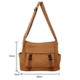 thumbnail image 3 of Bolsa de mensajero Casual Canvas College Student Bookbag Harajuku Satchels (marrón) Ehuebsd Para Estrenar, 3 of 9