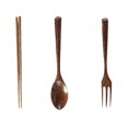 thumbnail image 2 of Rustic Wooden Cutlery Set for Use Assorted Color Safe 3 Pcs, 2 of 3
