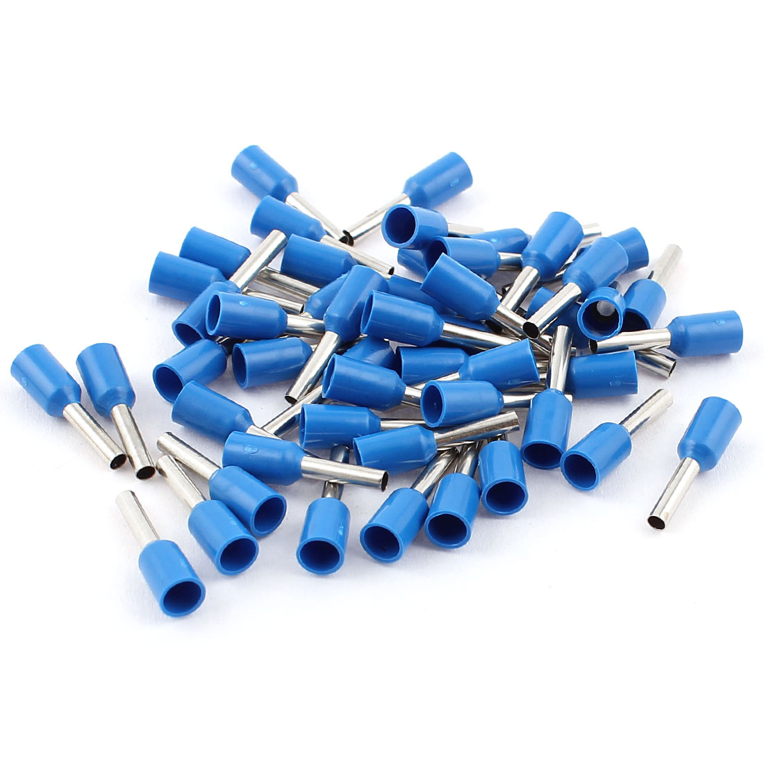 50Pcs Blue Wire Copper Crimp Insulated Ferrule Pin Cord End Terminals