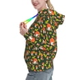 thumbnail image 2 of Lsque Mushroom Leaf Pattern Casual Women's Hoodie,Hooded Sweatshirt with Kangaroo Pocket,Pullover Hoodie with Eye-catching Drawstrings-XX-Large, 2 of 7