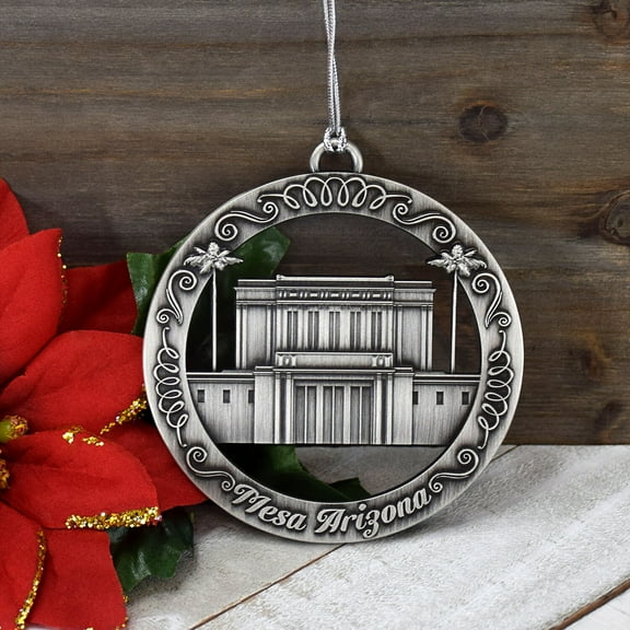 Mesa Arizona Temple Antique Silver Zinc Alloy Ornament by Ringmasters