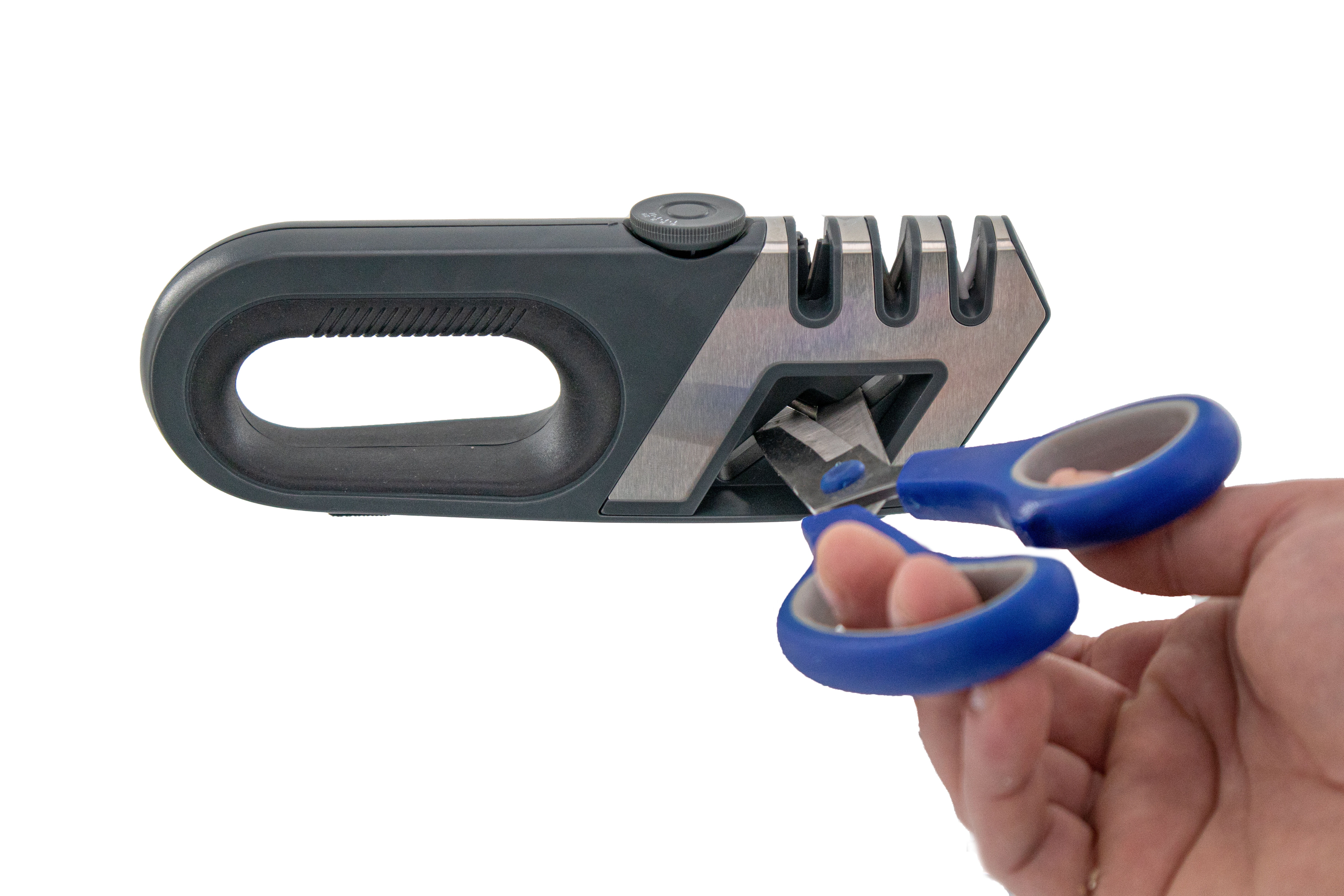 Four Rod V Sharpener with Hand Guard and Storage - Free Shipping!