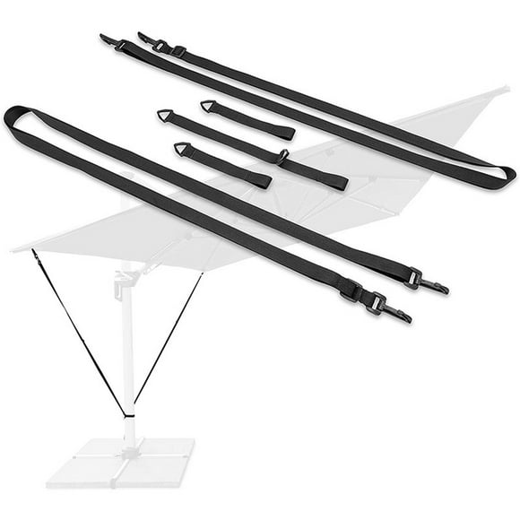 Umbrella Wind Stabilizer Straps Outdoor Sunshades Adjustable Fixing Straps Windproof Protecting for Large Cantilever Parasols