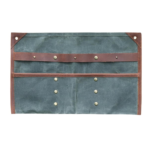 Bolsa de almacenamiento portátil para vajilla, organizador de utensilios de cocina, bolsa colgante, paquete de estuche Verde