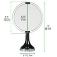 thumbnail image 5 of mDesign Modern Motion Sensor LED Lighted Makeup Bathroom Vanity Mirror, Large 8" Round, 3X Magnification, Hands-Free, Rechargeable and Cordless - BlackChrome, 5 of 8