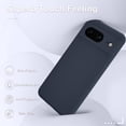 thumbnail image 3 of KOMI for Google Pixel 8 Case, Silicone Phone Case with 2 Screen Protector, Soft Anti-Scratch Microfiber Lining, Full Body Shockproof Slim Cover Support Wireless Charging, Navy, 3 of 5